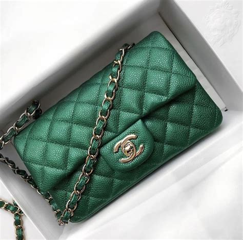 light green chanel bag|emerald green chanel bag.